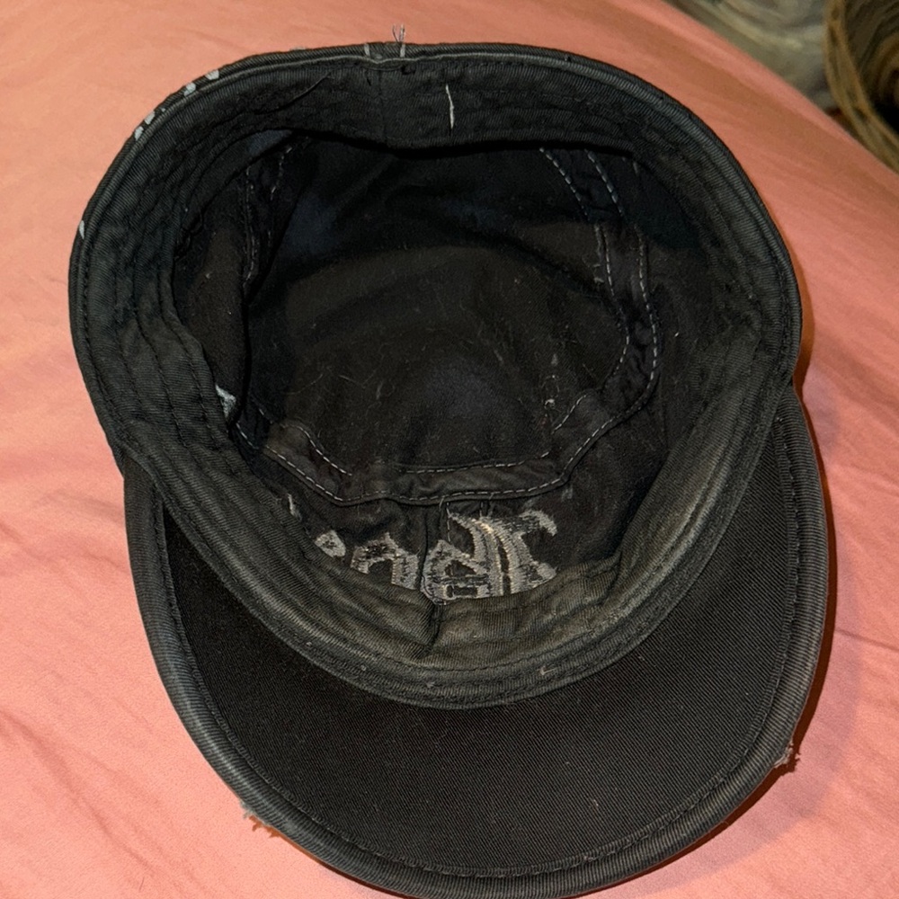 Unbranded Fitted Cadet Army Cap Hat Embellished and Destressed - Picture 5 of 5